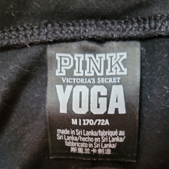 PINK Victoria's Secret Black Yoga Leggings Size Medium - Picture 2 of 10